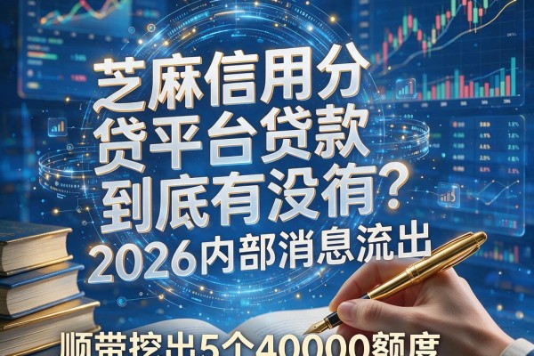 芝麻信用分贷款平台到底有没有?2026内部消息流出,顺带挖出5个40000额度不看征信的借款口子