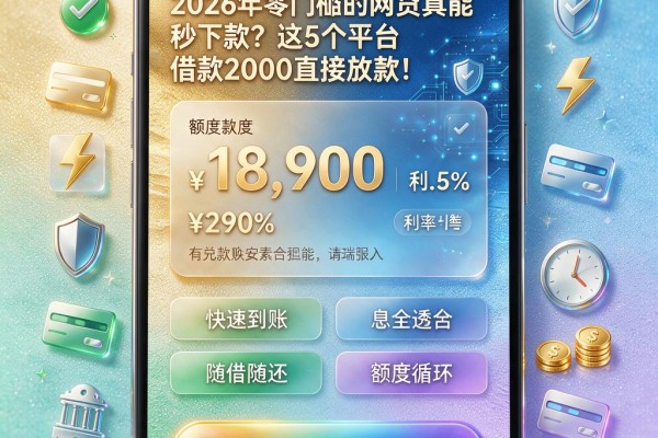 2026年零门槛的网贷真能秒下款?这5个平台借款2000直接放款!