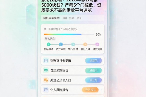 急用钱必看：2026年怎么能借5000块钱？严筛5个门槛低、资质要求不高的借款平台速览
