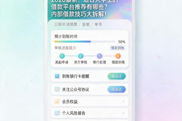 2026最新！适合大学生的借款平台推荐有哪些？内部借款技巧大拆解！