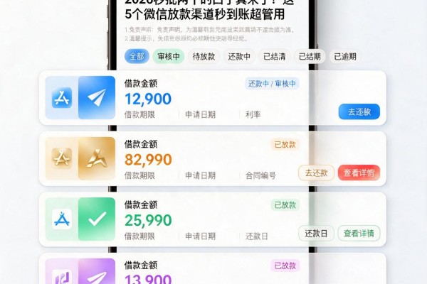 2026秒批两千的口子真来了！这5个微信放款渠道秒到账超管用