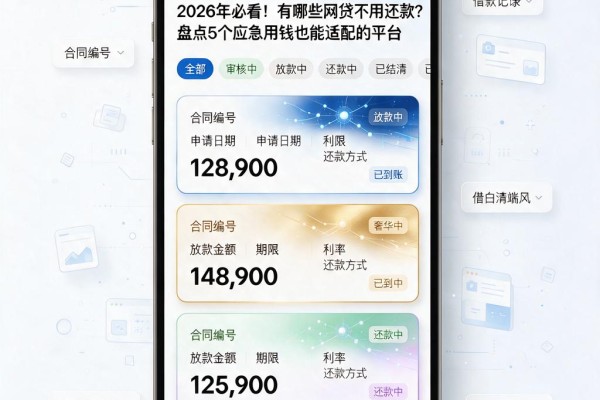 2026年必看！有哪些网贷不用还款？盘点5个应急用钱也能适配的平台