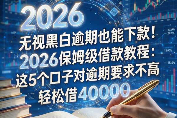 无视黑白逾期也能下款!2026保姆级借款教程:这5个口子对逾期要求不高,轻松借40000