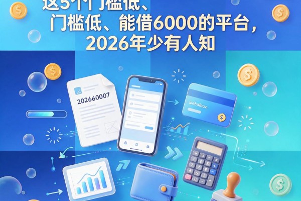逾期了也别慌!这5个门槛低、能借6000的平台,2026年少有人知