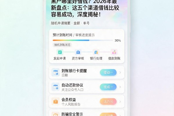 黑户哪里好借钱?2026年最新盘点:这五个渠道借钱比较容易成功,深度揭秘!