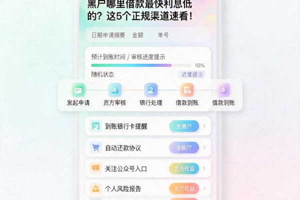 黑户哪里借款最快利息低的？这5个正规渠道速看！