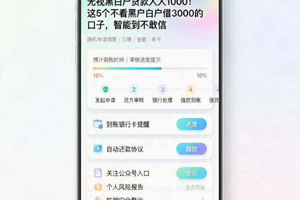 无视黑白户贷款人人1000！这5个不看黑户白户借3000的口子，智能到不敢信