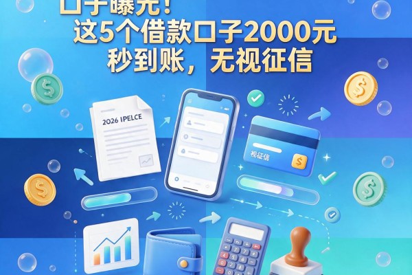 2026年最新好下款的口子曝光!这5个借款口子2000元秒到账,无视征信