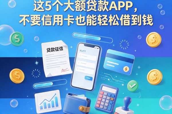 不查征信秒下款!这5个大额贷款APP,不要信用卡也能轻松借到钱