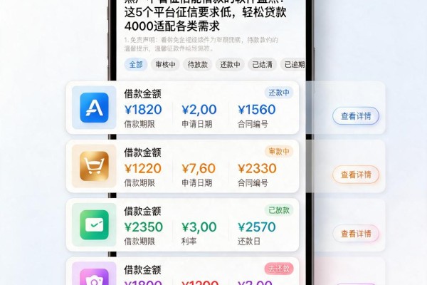 黑户不看征信能借款的软件盘点!这5个平台征信要求低,轻松贷款4000适配各类需求