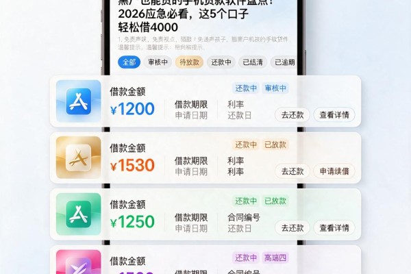 黑户也能贷的手机贷款软件盘点!2026应急必看,这5个口子轻松借4000