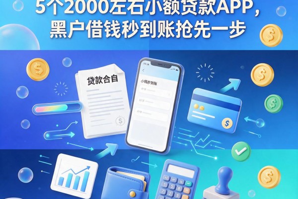 2026黑户必看!5个2000左右小额贷款APP,黑户借钱秒到账抢先一步