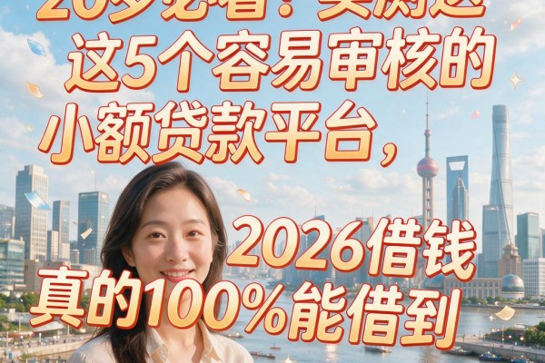 20岁必看！实测这5个容易审核的小额贷款平台，2026借钱真的100%能借到