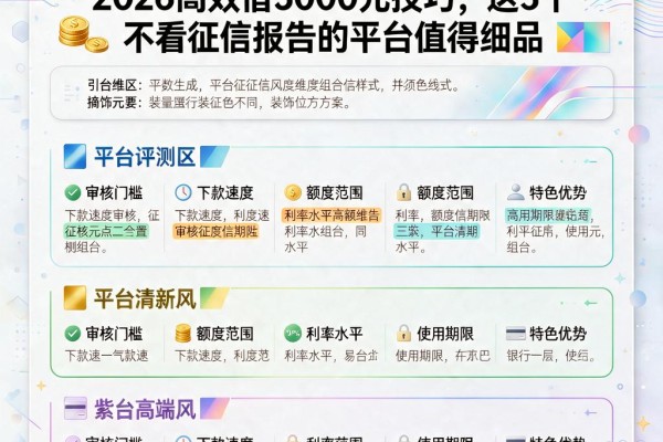 不查征信的网贷必看!2026高效借5000元技巧,这5个不看征信报告的平台值得细品
