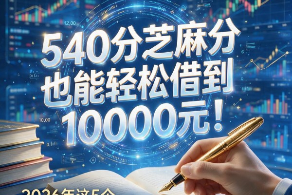 540分芝麻分也能轻松借到10000元!2026年这5个对资质要求不高的贷款平台速看