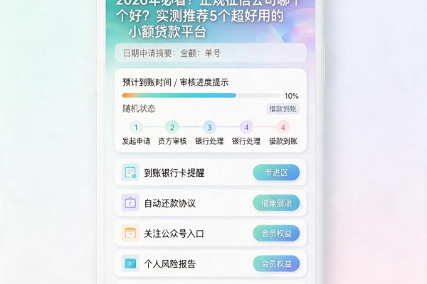2026年必看！正规征信公司哪个好？实测推荐5个超好用的小额贷款平台