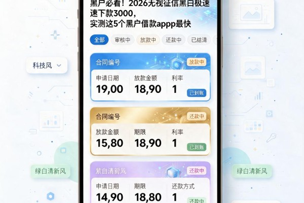 黑户必看!2026无视征信黑白极速下款3000,实测这5个黑户借款App最快