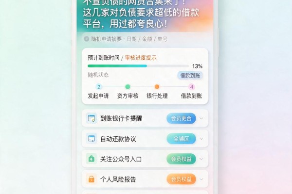不查负债的网贷合集来了!这几家对负债要求超低的借款平台,用过都夸良心