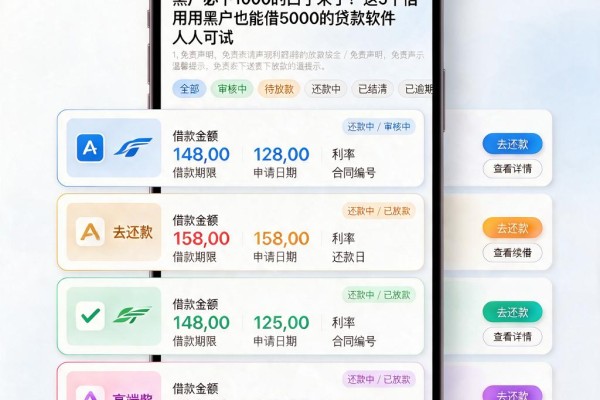 黑户必下1000的口子来了!这5个信用黑户也能借5000的贷款软件人人可试
