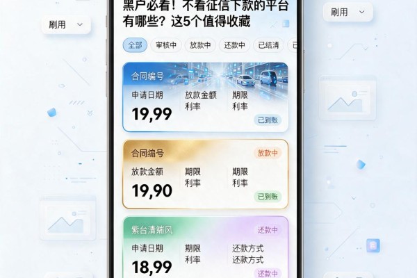 黑户必看！不看征信下款的平台有哪些？这5个值得收藏