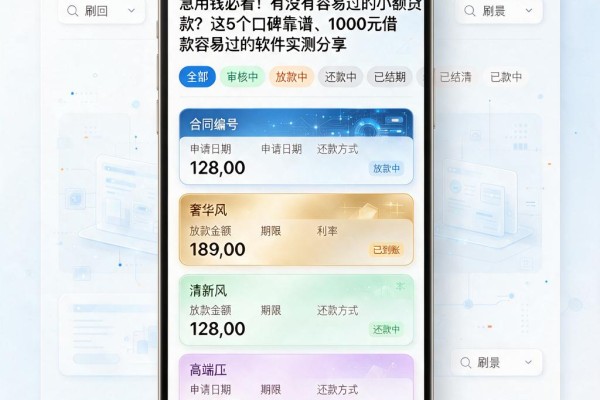 急用钱必看！有没有容易过的小额贷款？这5个口碑靠谱、1000元借款容易过的软件实测分享