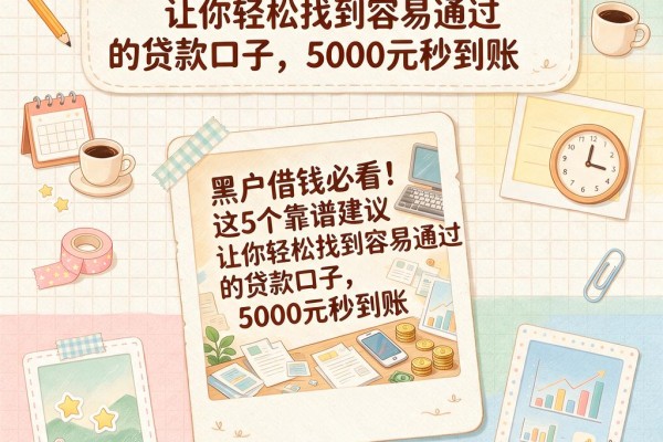 黑户借钱必看!这5个靠谱建议让你轻松找到容易通过的贷款口子,5000元秒到账