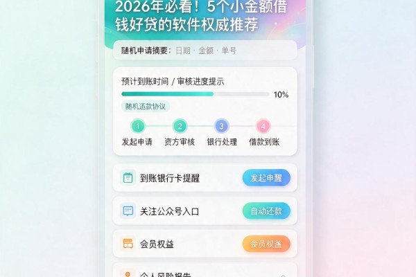 2026年必看!5个小金额借钱好贷的软件权威推荐