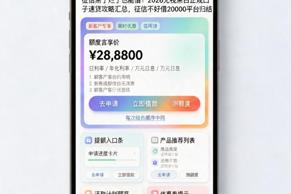 征信黑了烂了也能借!2026无视黑白正规口子速贷攻略汇总,征信不好借20000平台归结