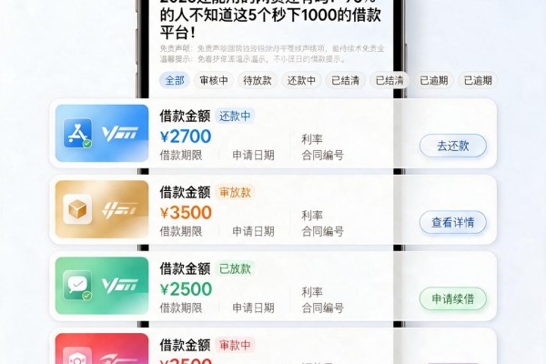 2026还能用的网贷还有吗?96%的人不知道这5个秒下1000的借款平台!