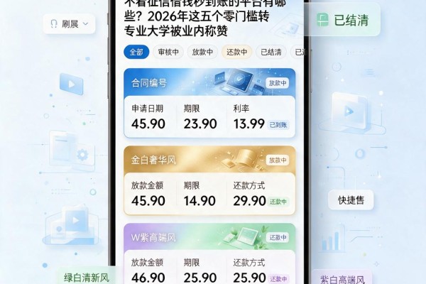 不看征信借钱秒到账的平台有哪些?2026年这五个零门槛转专业大学被业内称赞