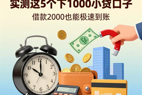 2026必看！实测这5个秒下1000小贷口子，借款2000也能极速到账
