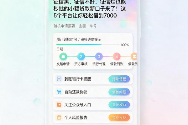 征信黑、征信不好、征信烂也能秒批的小额贷款新口子来了!这5个平台让你轻松借到7000