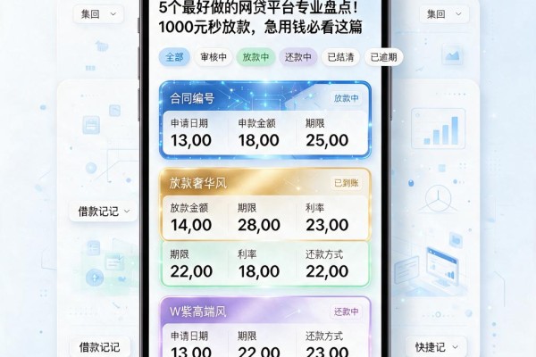 5个最好做的网贷平台专业盘点!1000元秒放款,急用钱必看这篇