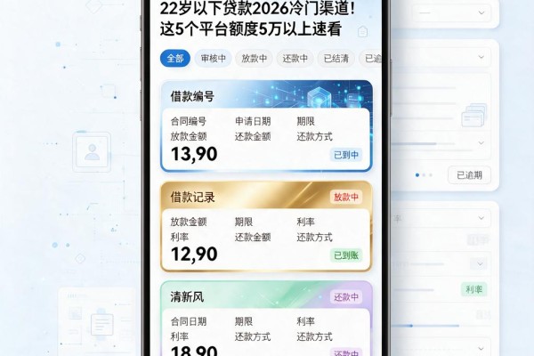 22岁以下贷款2026冷门渠道!这5个平台额度5万以上速看