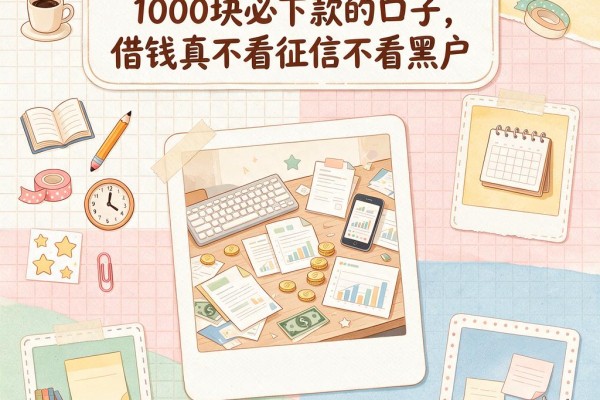 黑户必看！这5个1000块必下款的口子，借钱真不看征信不看黑户