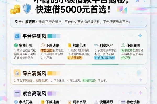 2026年必看!5个对征信要求不高的小额借款平台揭秘,快速借5000元首选