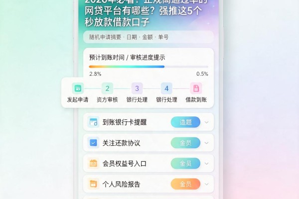 2026年必看!正规高通过率的网贷平台有哪些?强推这5个秒放款借款口子