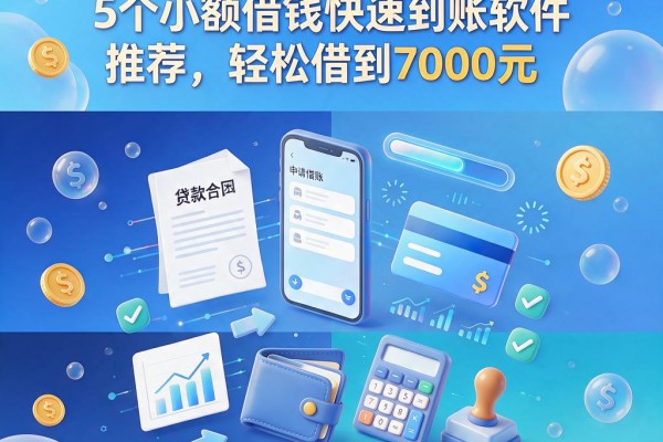 2026年必看!5个小额借钱快速到账软件推荐,轻松借到7000元