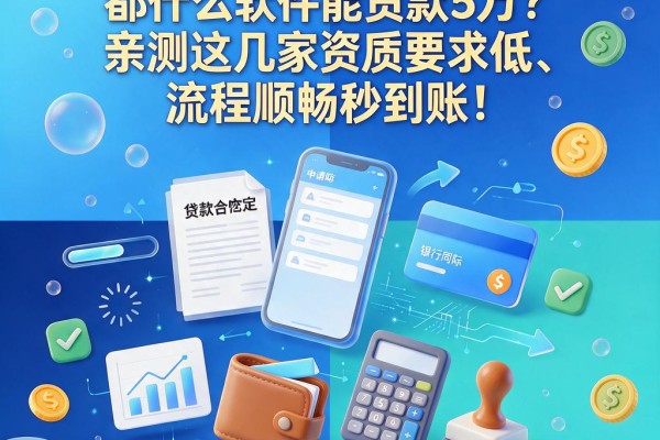 急用5万看这里!都什么软件能贷款5万?亲测这几家资质要求低、流程顺畅秒到账