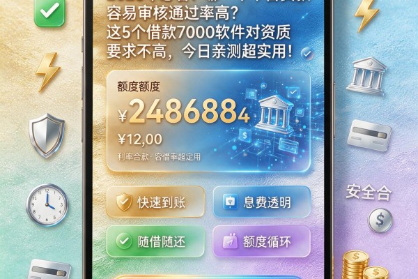 2026年必看!哪一个平台贷款容易审核通过率高?这5个借款7000软件对资质要求不高,今日亲测超实用!