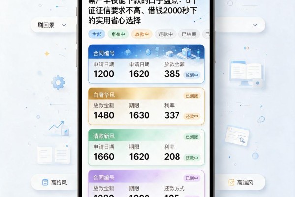 黑户半夜能下款的口子盘点:5个征信要求不高、借钱2000秒下的实用省心选择