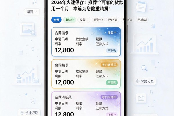 2026年火速保存！推荐个可靠的贷款用一个月，本篇为您隆重精挑！