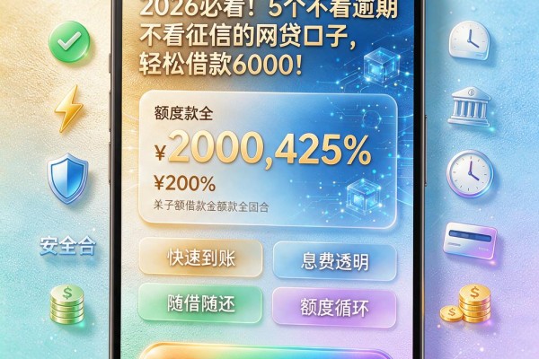 2026必看!5个不看逾期不看征信的网贷口子,轻松借款6000