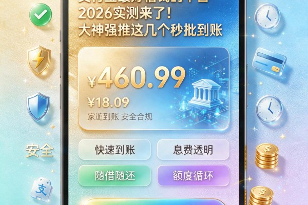 支付宝最好借钱的平台2026实测来了!大神强推这几个秒批到账
