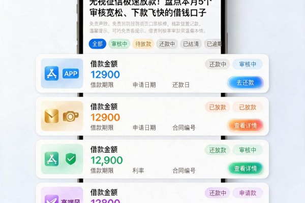 无视征信极速放款！盘点本月5个审核宽松、下款飞快的借钱口子