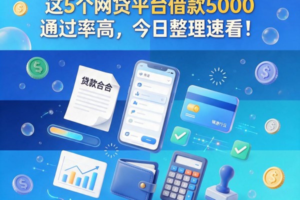 急需用钱怕征信差?这5个网贷平台借款5000通过率高,今日整理速看!