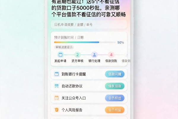 有逾期也能过!这5个不看征信的贷款口子5000秒批,亲测哪个平台借款不看征信的可靠又顺畅
