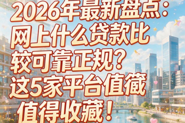 2026年最新盘点:网上什么贷款比较可靠正规?这5家平台值得收藏!