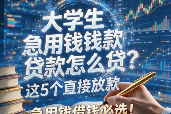 大学生急用钱贷款怎么贷?这5个直接放款APP,急用钱借钱必选!