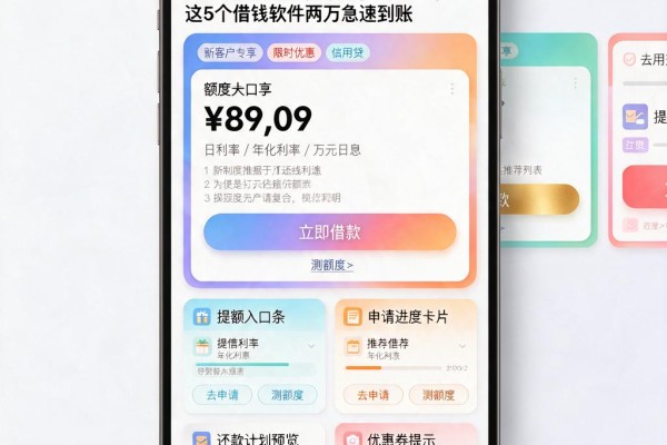急用钱在哪里借钱好借?2026年这5个借钱软件两万急速到账
